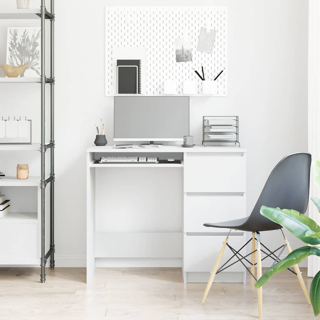 Bureau Blanc 90x45x76 cm Bois d’ingénierie - XIOS