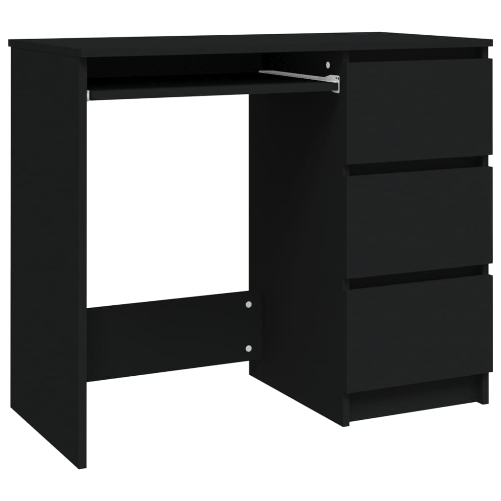 Bureau Noir 90x45x76 cm Bois d’ingénierie Bureaux vidaXL   