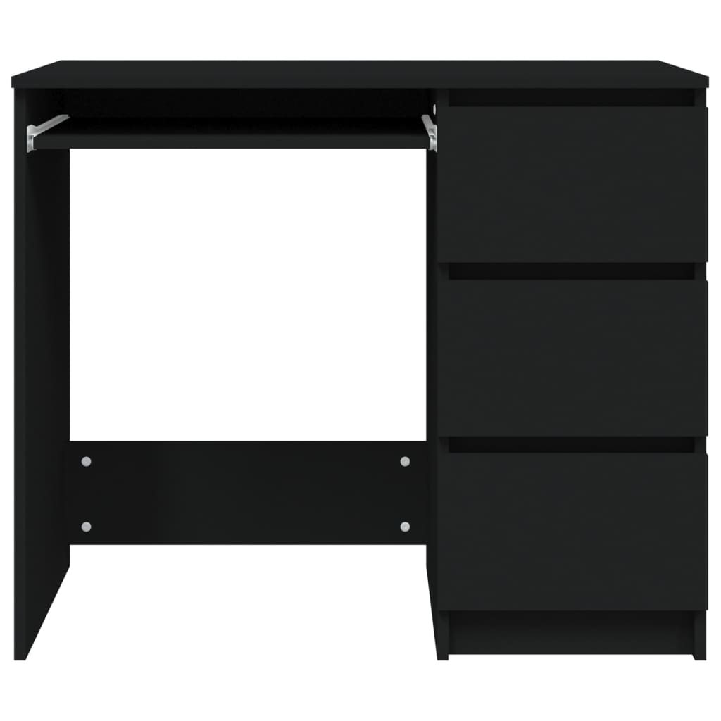 Bureau Noir 90x45x76 cm Bois d’ingénierie Bureaux vidaXL   