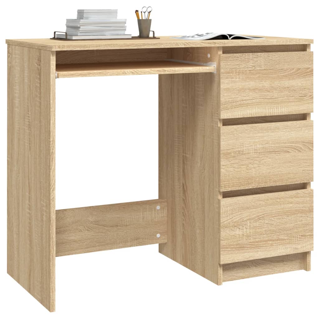 Bureau Chêne sonoma 90x45x76 cm Bois d’ingénierie Bureaux vidaXL   