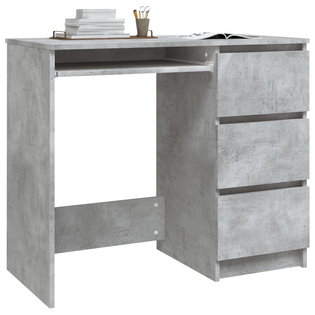 Bureau Gris béton 90x45x76 cm Bois d’ingénierie Bureaux vidaXL   