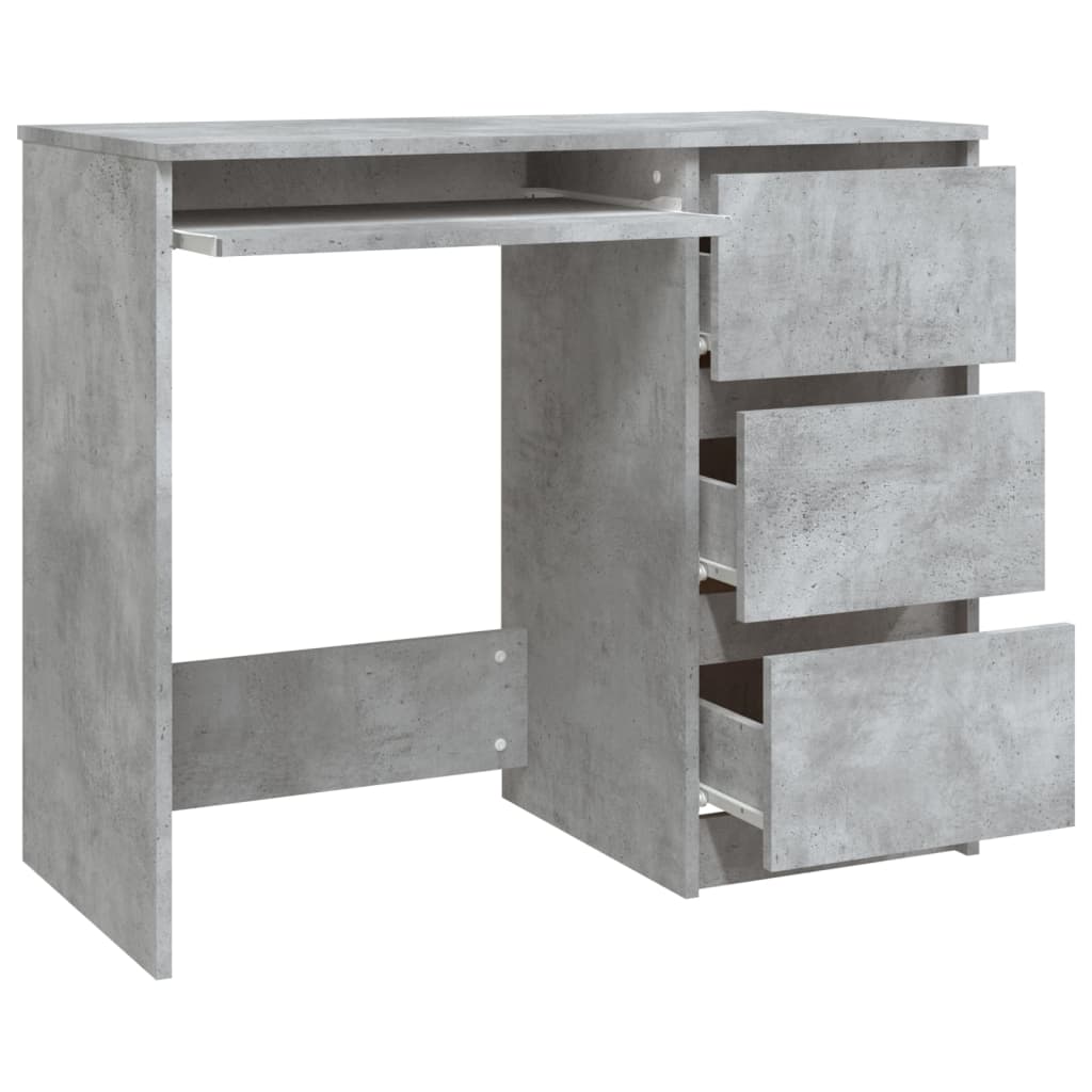 Bureau Gris béton 90x45x76 cm Bois d’ingénierie Bureaux vidaXL   