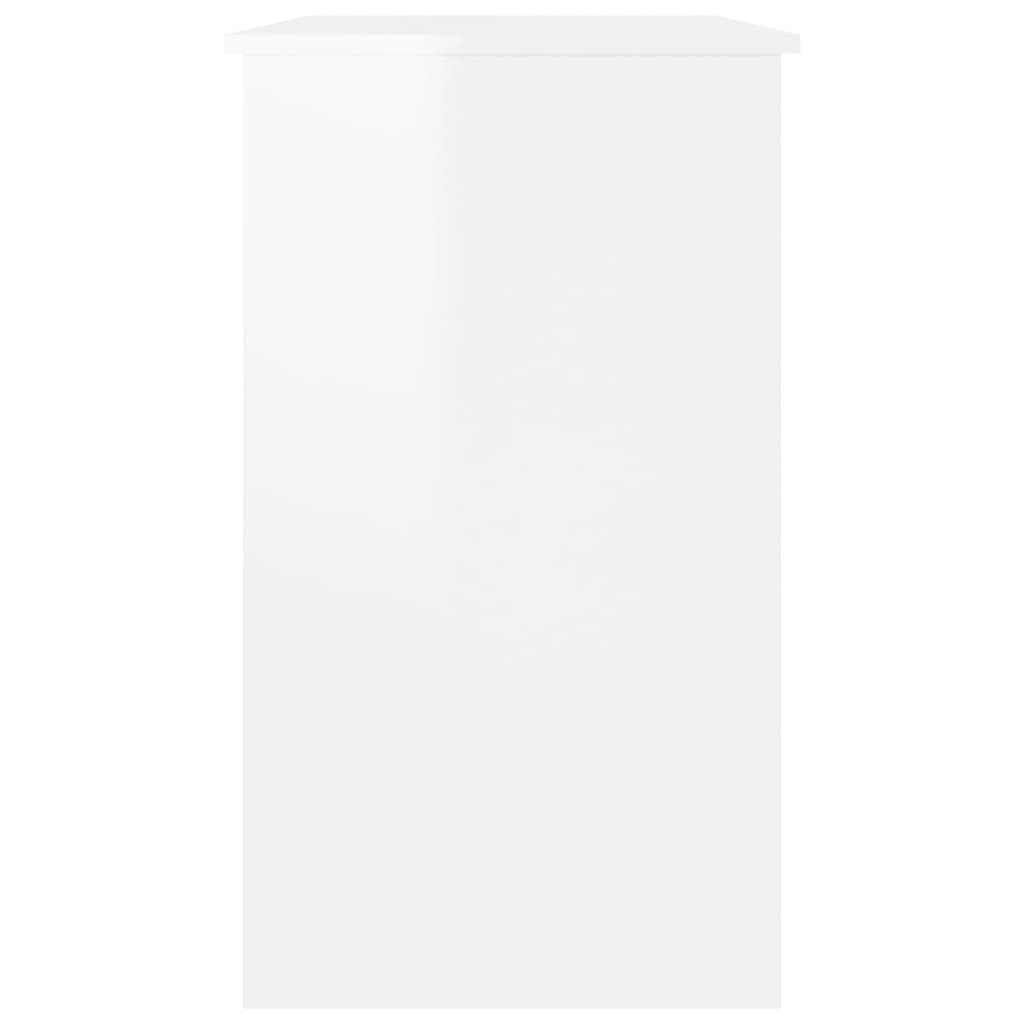 Bureau Blanc brillant 90x45x76 cm Bois d’ingénierie Bureaux vidaXL   