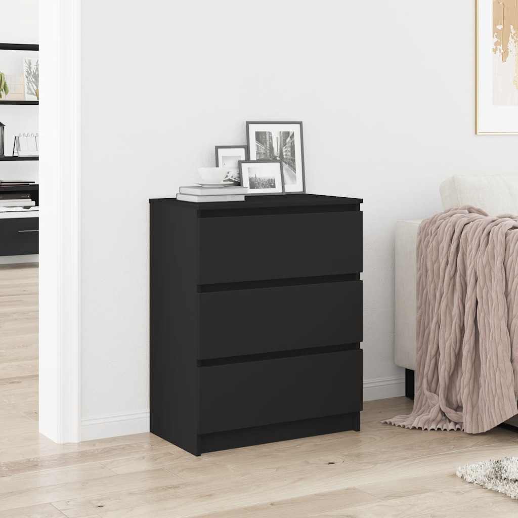 Buffet Noir 60x35x76 cm Bois d'ingénierie - XIOS