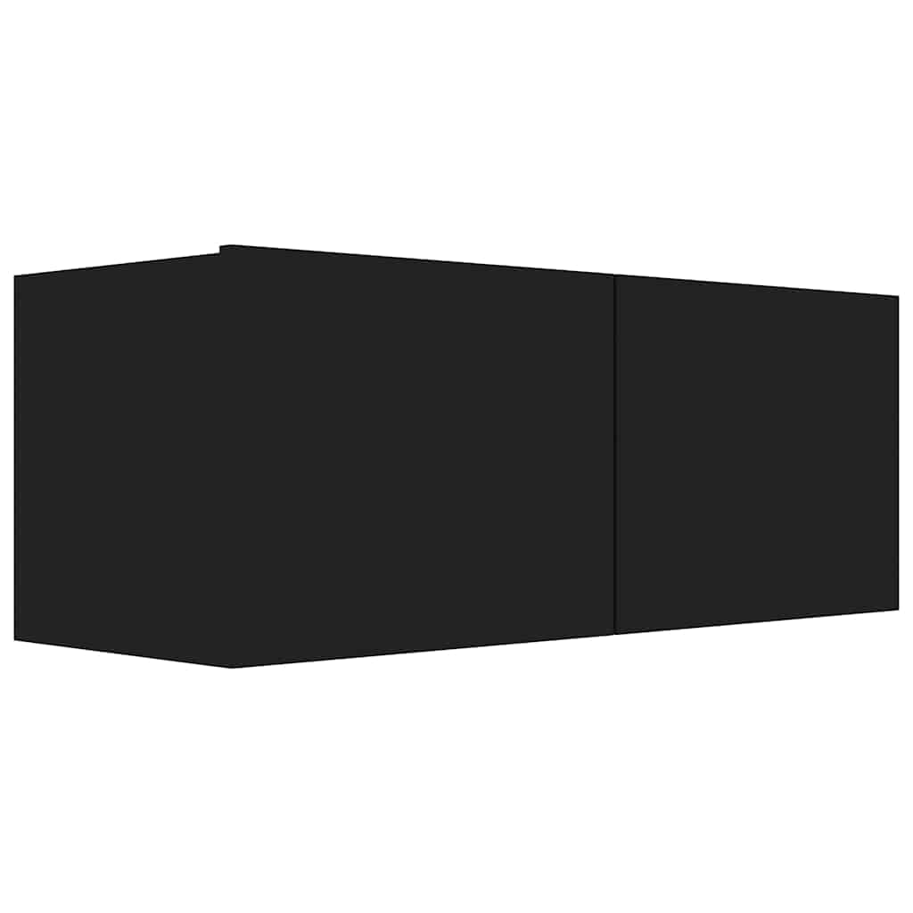 Meuble TV Noir 80x30x30 cm Bois d’ingénierie - XIOS