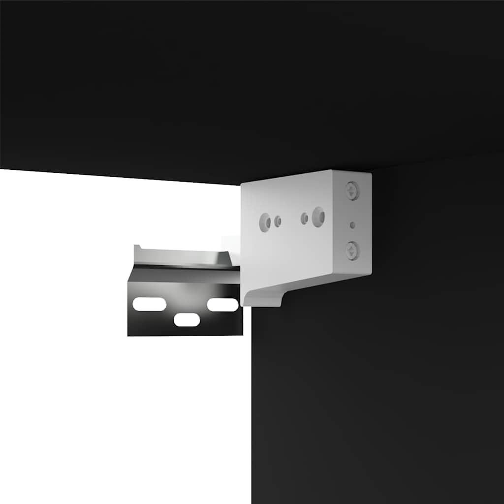 Meuble TV Noir 80x30x30 cm Bois d’ingénierie - XIOS