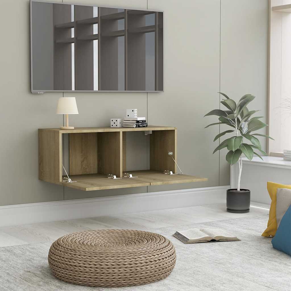 Meuble TV Chêne sonoma 80x30x30 cm Bois d’ingénierie - XIOS