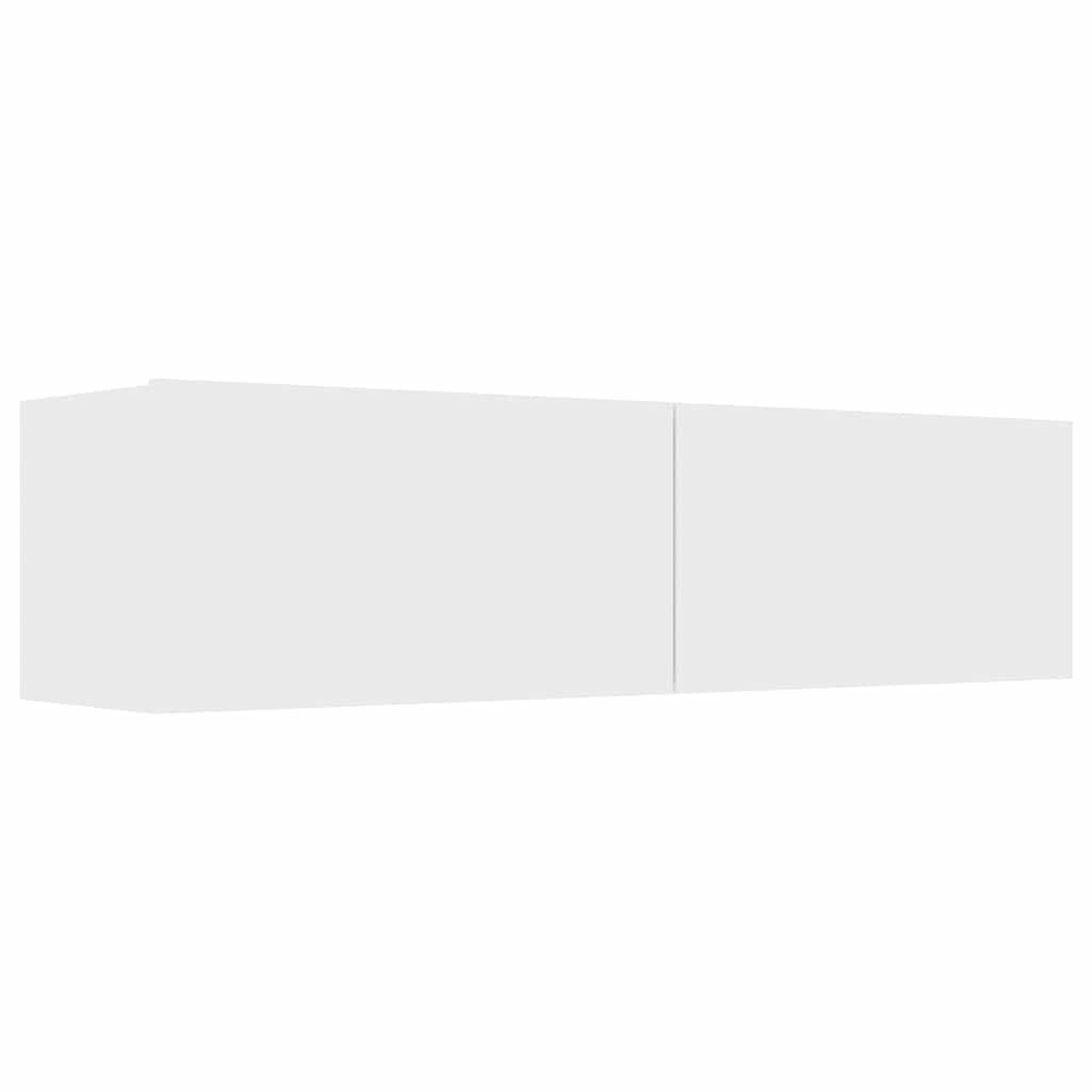 Meuble TV Blanc 120x30x30 cm Bois d’ingénierie