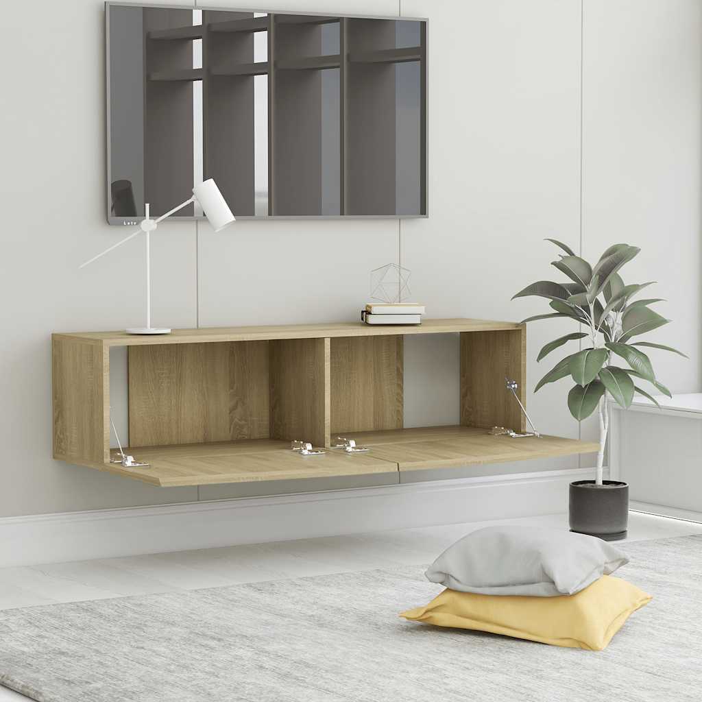 Meuble TV Chêne sonoma 120x30x30 cm Bois d’ingénierie - XIOS