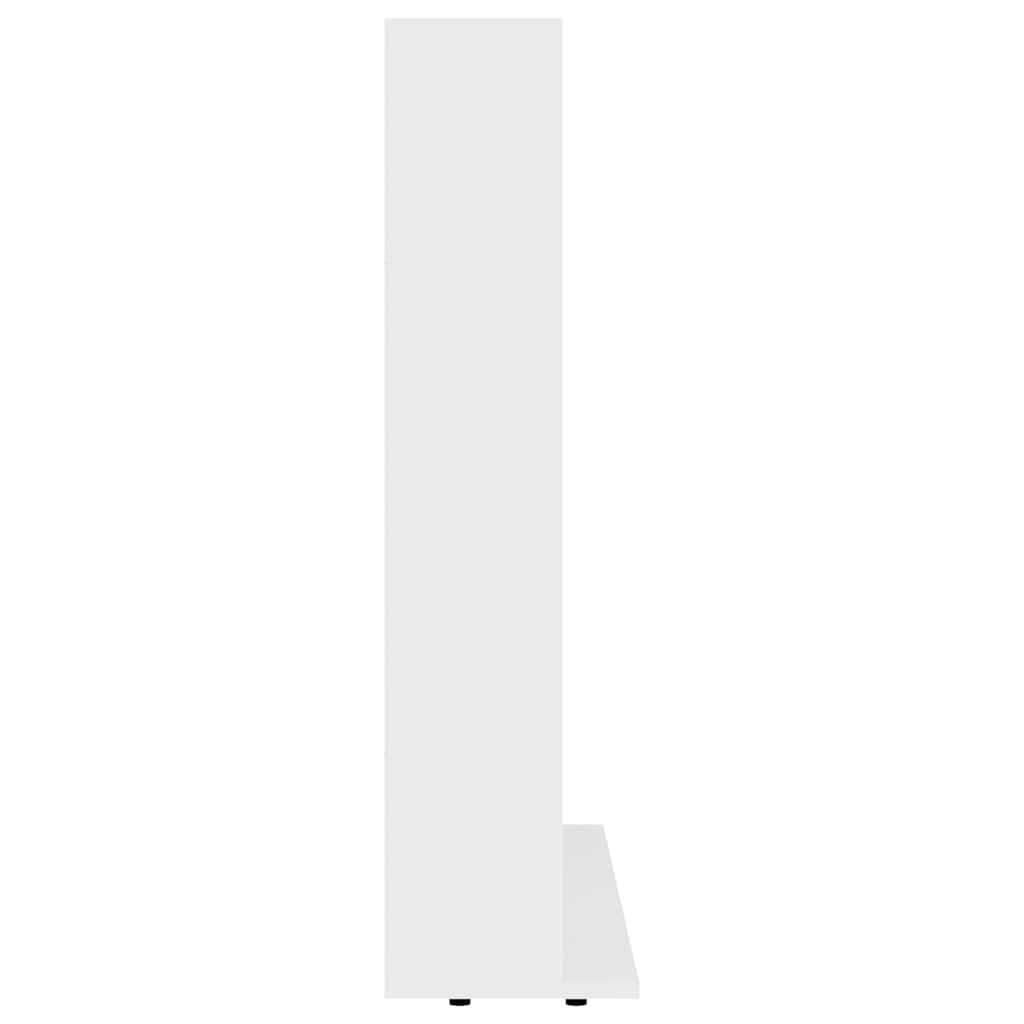 Armoire à CD Blanc 100x23x89,5 cm Bois d’ingénierie - XIOS