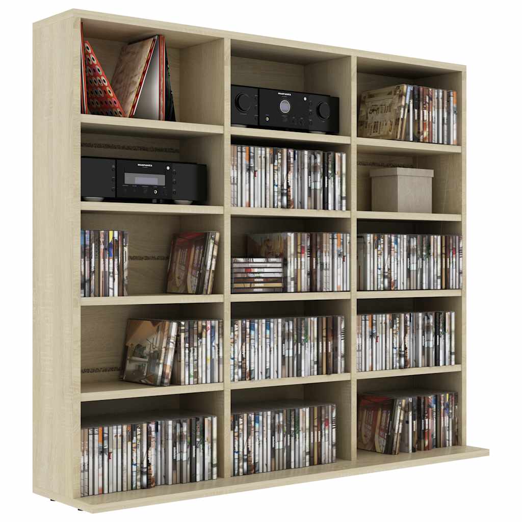 Armoire à CD Chêne sonoma 100x23x89,5 cm Bois d’ingénierie - XIOS