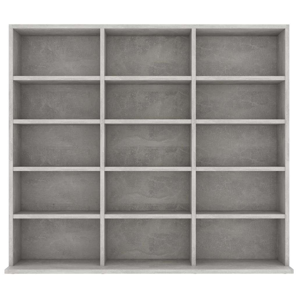 Armoire à CD Gris béton 100x23x89,5 cm Bois d’ingénierie - XIOS