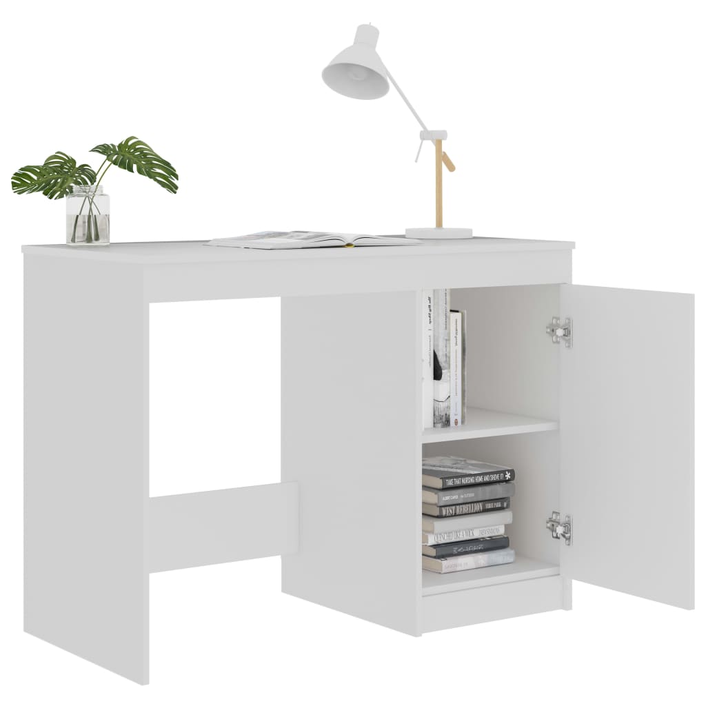 Bureau Blanc 100x50x76 cm Bois d'ingénierie Bureaux vidaXL