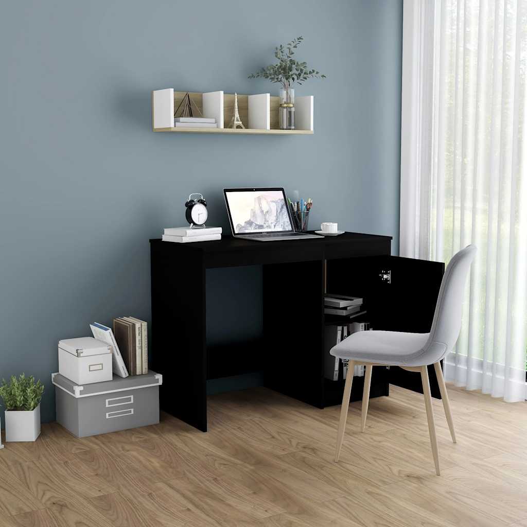 Bureau Noir 100x50x76 cm Bois d’ingénierie - XIOS