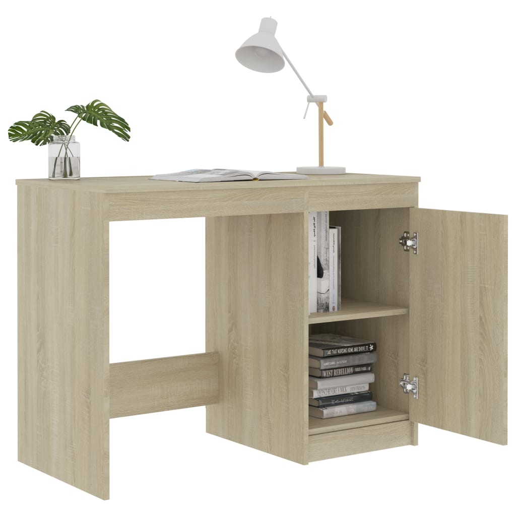 Bureau Chêne sonoma 100x50x76 cm Bois d’ingénierie Bureaux vidaXL
