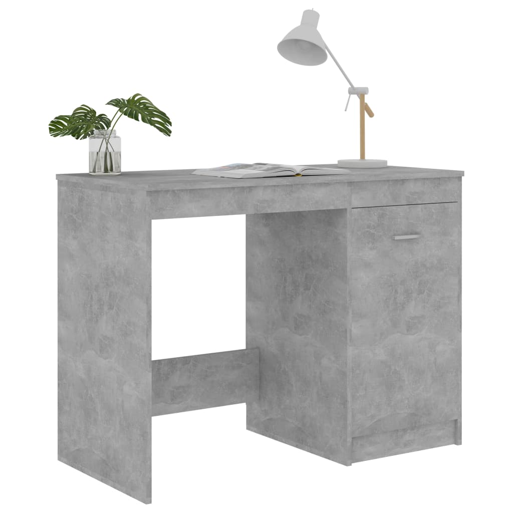 Bureau Gris béton 100x50x76 cm Bois d'ingénierie Bureaux vidaXL