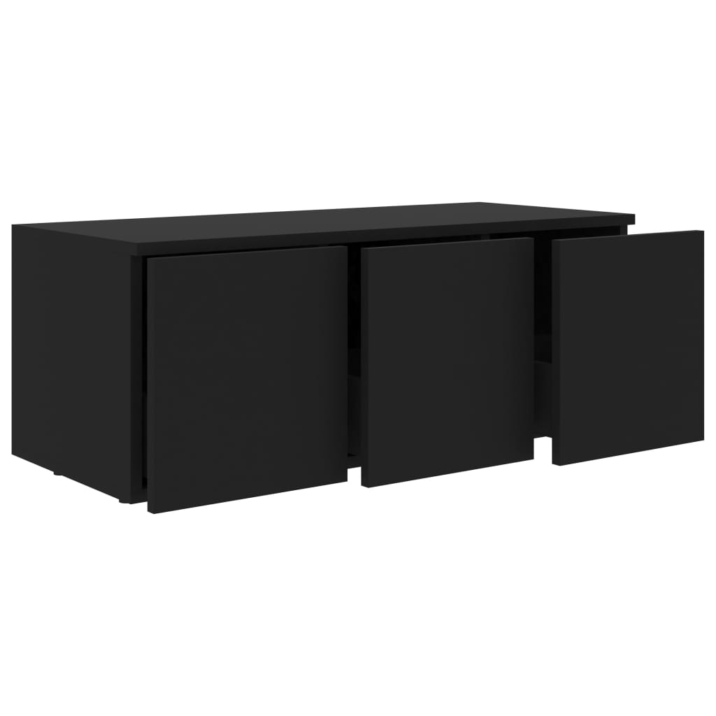 Meuble TV Noir 80x34x30 cm Bois d'ingénierie - XIOS