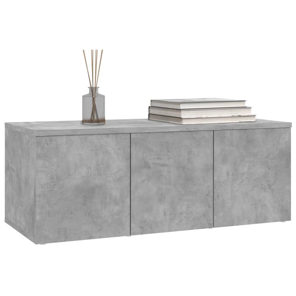 Meuble TV Gris béton 80x34x30 cm Bois d'ingénierie - XIOS