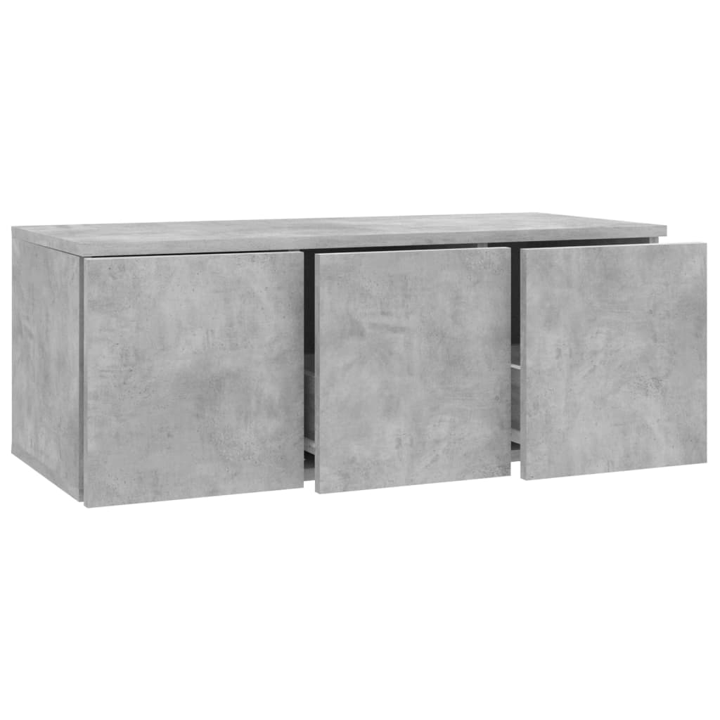 Meuble TV Gris béton 80x34x30 cm Bois d'ingénierie - XIOS