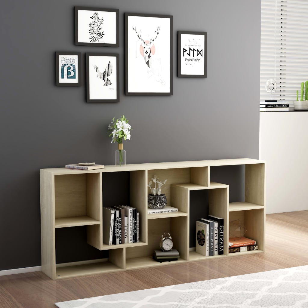 Bibliothèque Chêne sonoma 67x24x161 cm Bois d'ingénierie - XIOS