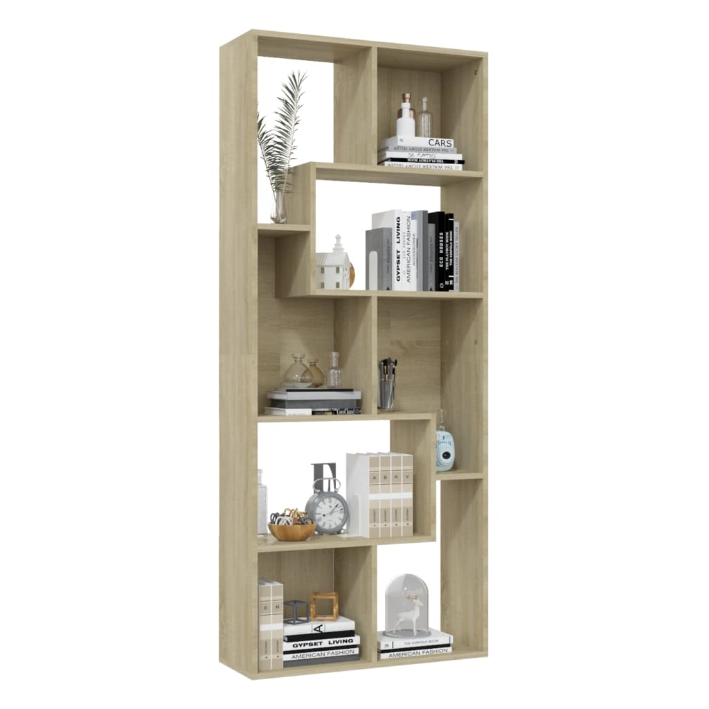 Bibliothèque Chêne sonoma 67x24x161 cm Bois d'ingénierie - XIOS
