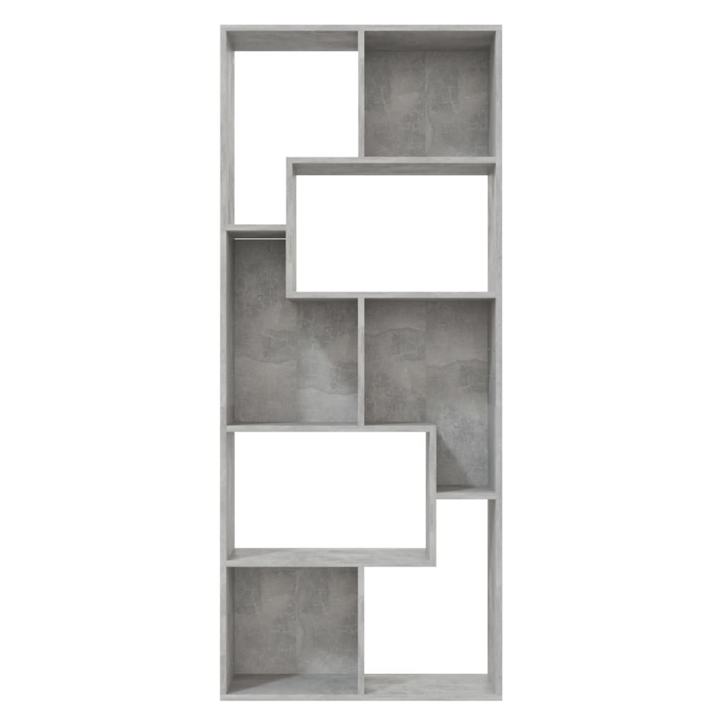 Bibliothèque Gris béton 67x24x161 cm Bois d'ingénierie - XIOS