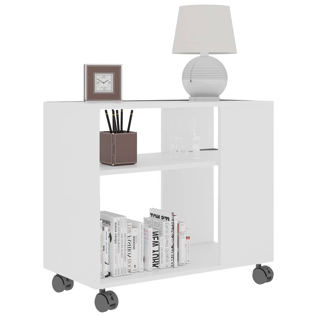 Table d'appoint Blanc 70x35x55 cm Bois d'ingénierie - XIOS