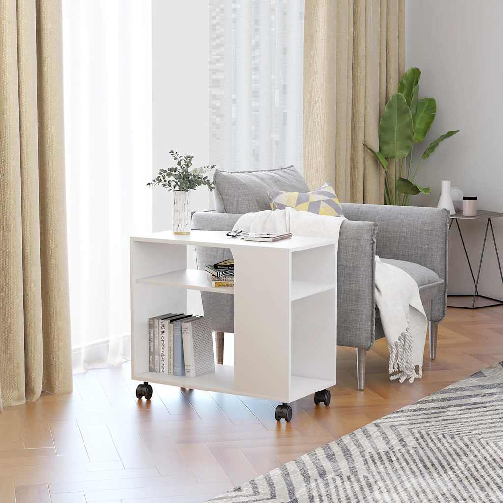 Table d'appoint Blanc 70x35x55 cm Bois d'ingénierie - XIOS