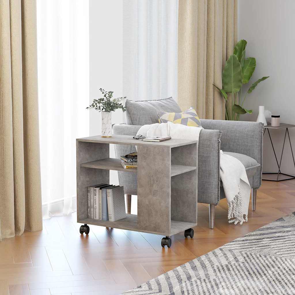 Table d'appoint Gris béton 70x35x55 cm Bois d'ingénierie - XIOS