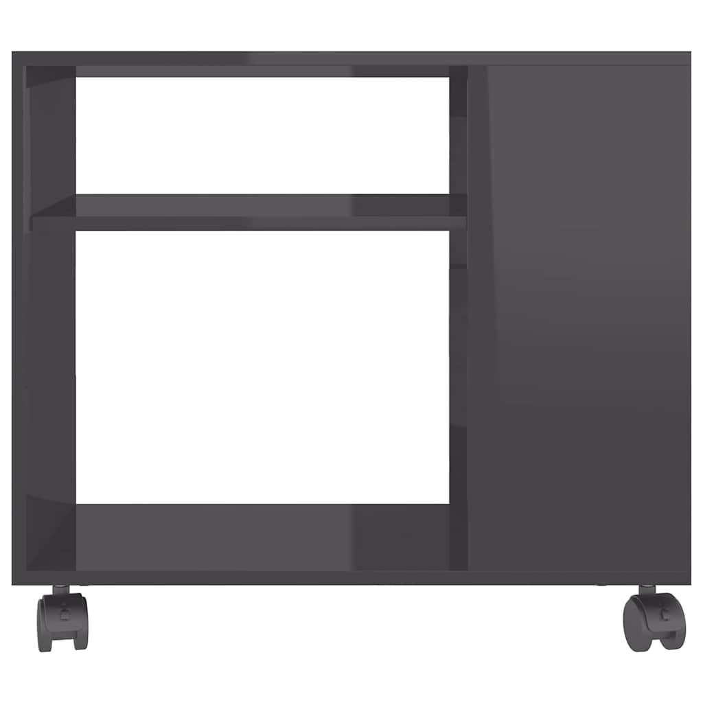 Table d'appoint Gris brillant 70x35x55 cm Bois d'ingénierie - XIOS