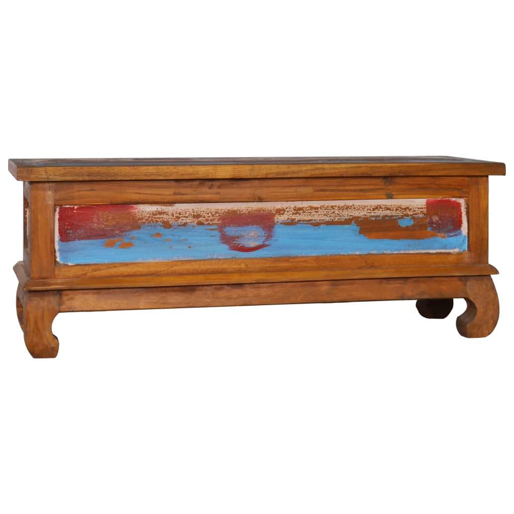 Meuble TV 110x35x40 cm Bois de teck recyclé - XIOS