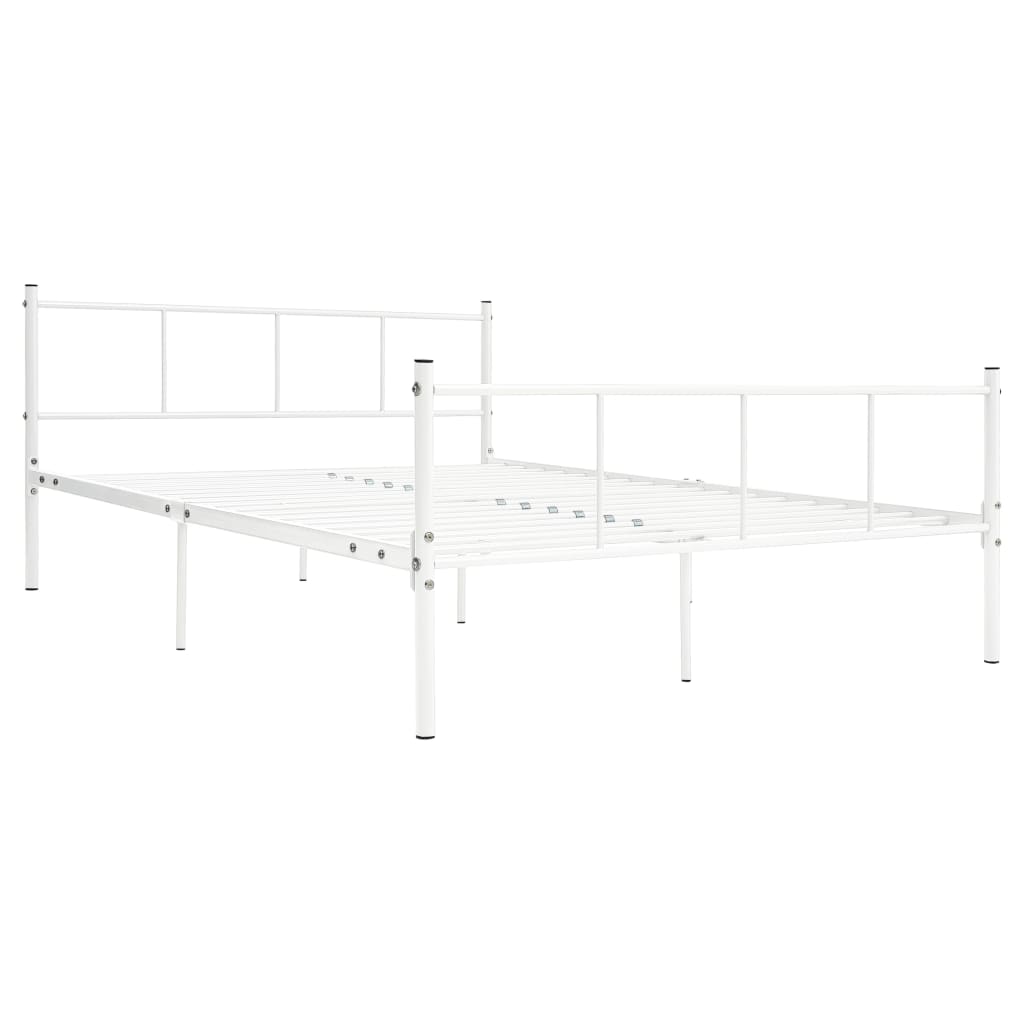Cadre de lit sans matelas blanc métal 120x200 cm - XIOS