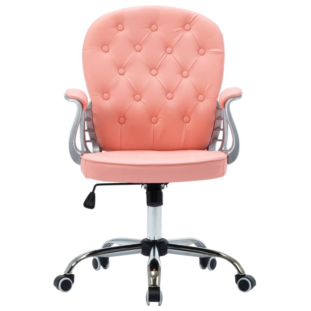 Chaise de bureau pivotante Rose Similicuir