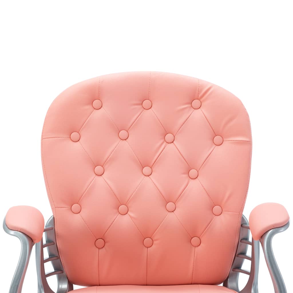 Chaise de bureau pivotante Rose Similicuir