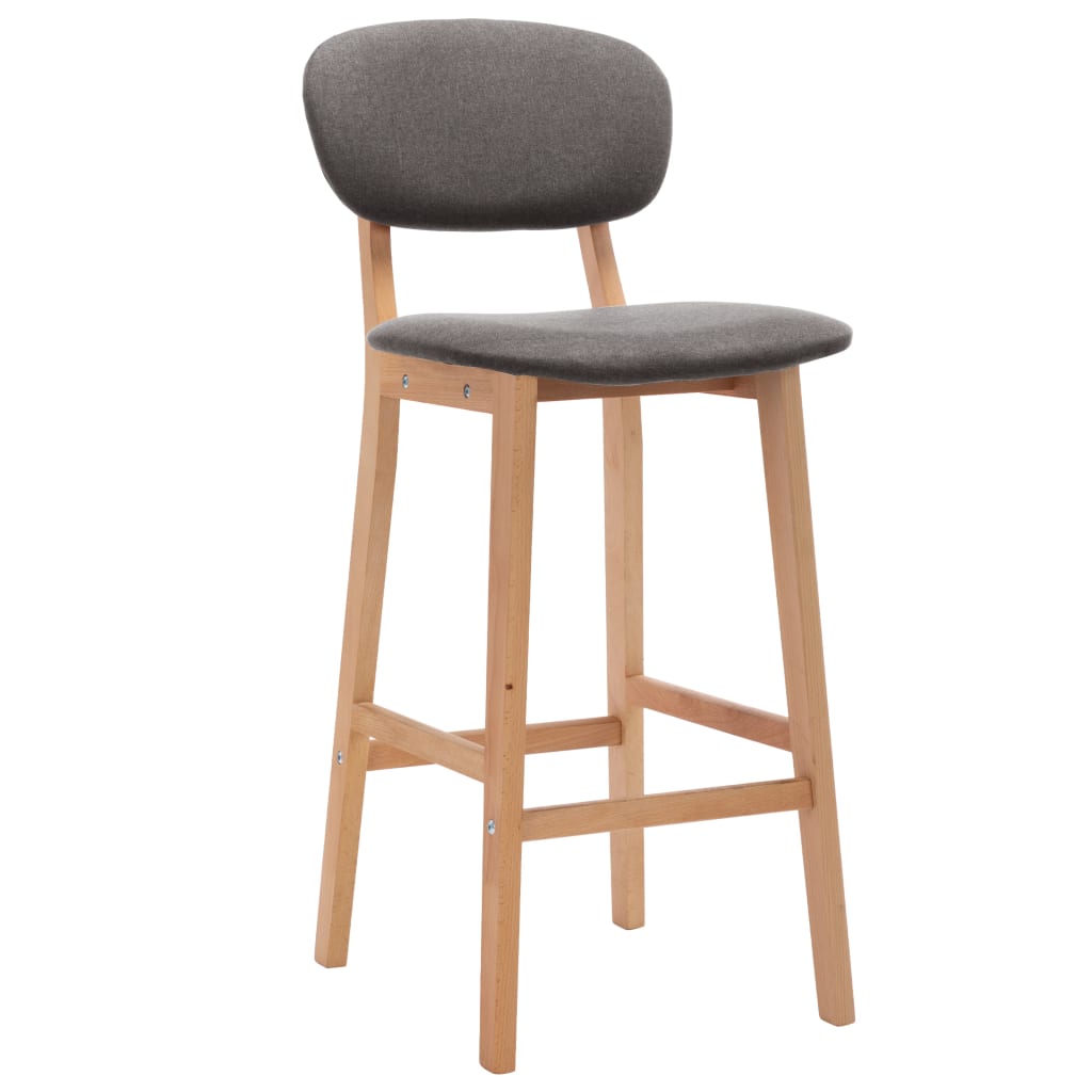 Tabourets de bar lot de 2 gris clair tissu - XIOS