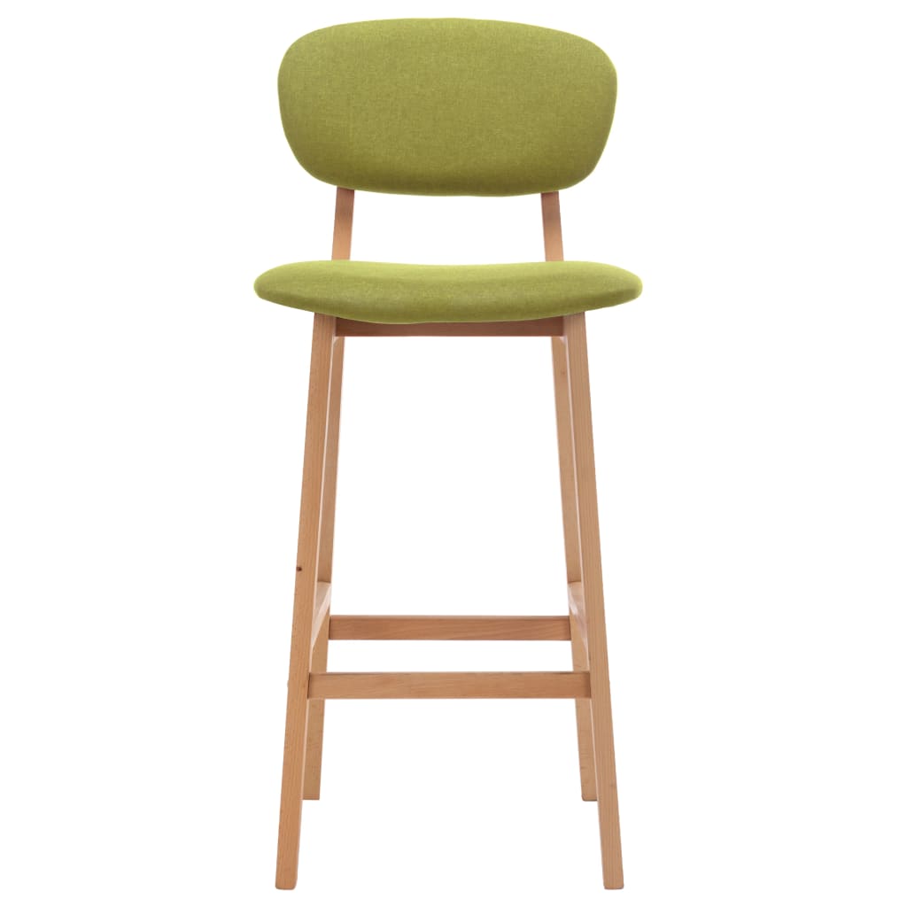 Tabourets de bar lot de 2 vert tissu - XIOS