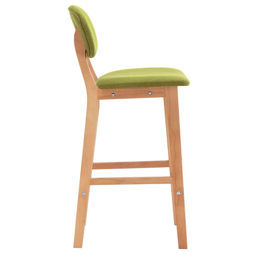Tabourets de bar lot de 2 vert tissu - XIOS