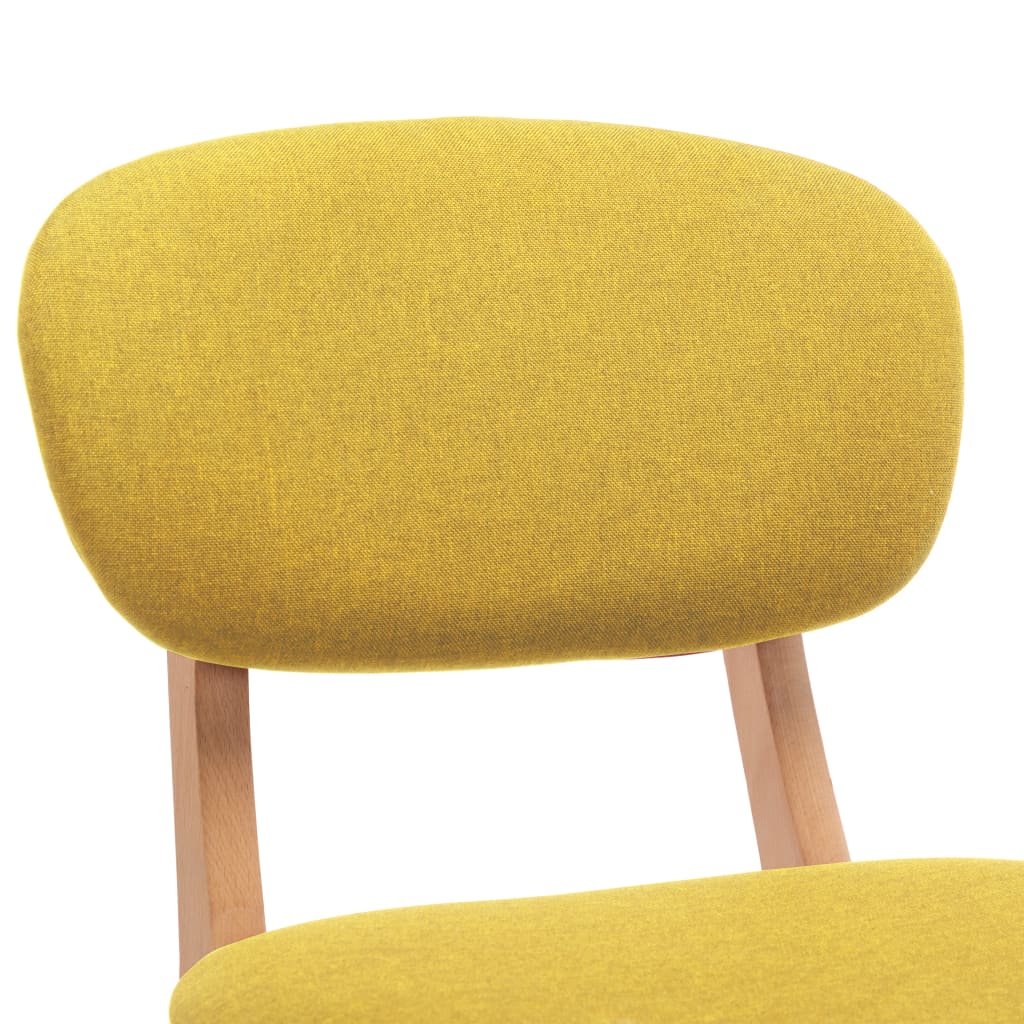 Tabourets de bar lot de 2 jaune moutarde tissu - XIOS