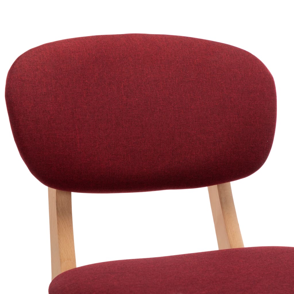 Tabourets de bar lot de 2 rouge bordeaux tissu - XIOS