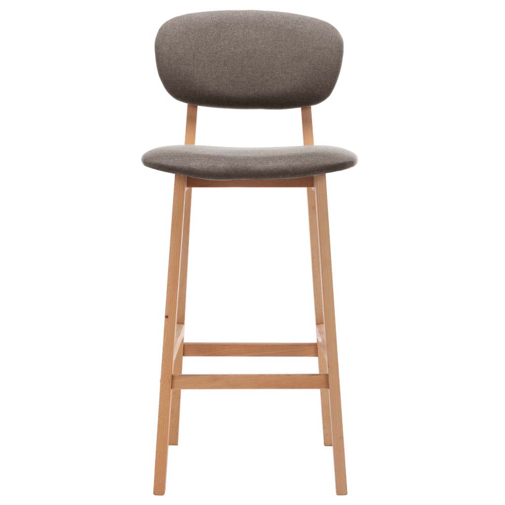 Tabourets de bar lot de 2 taupe tissu - XIOS