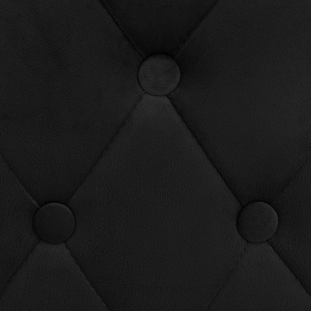 Tabourets de bar lot de 2 noir velours - XIOS