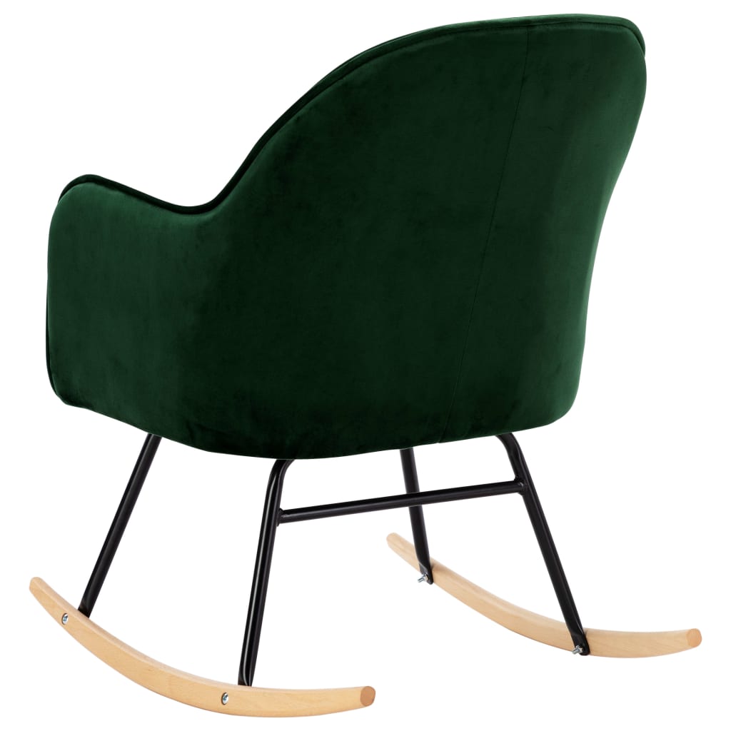 Chaise à bascule Vert foncé Velours - XIOS