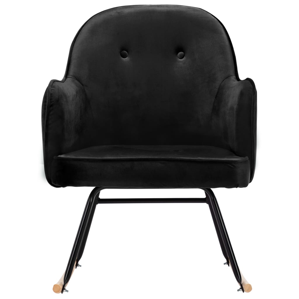 Chaise à bascule Noir Velours - XIOS