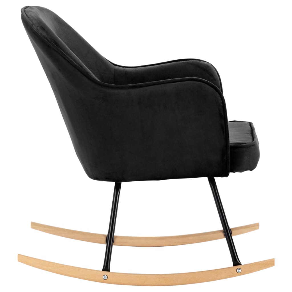 Chaise à bascule Noir Velours - XIOS