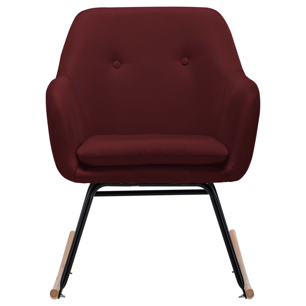 Chaise à bascule Rouge bordeaux Tissu - XIOS