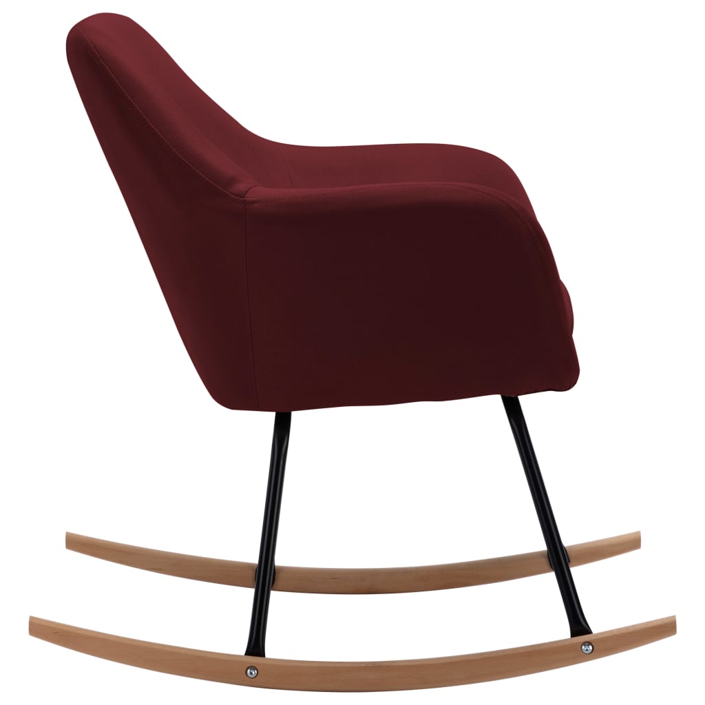 Chaise à bascule Rouge bordeaux Tissu - XIOS