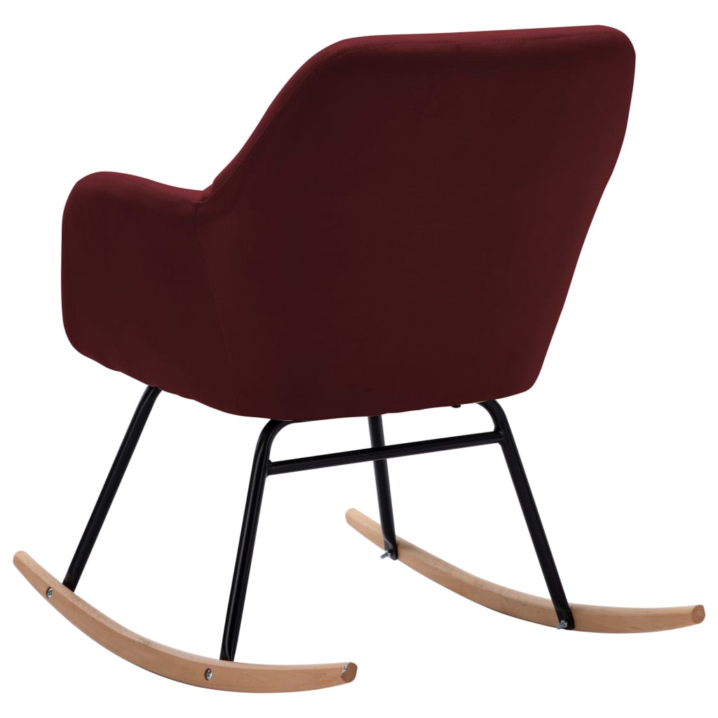 Chaise à bascule Rouge bordeaux Tissu - XIOS