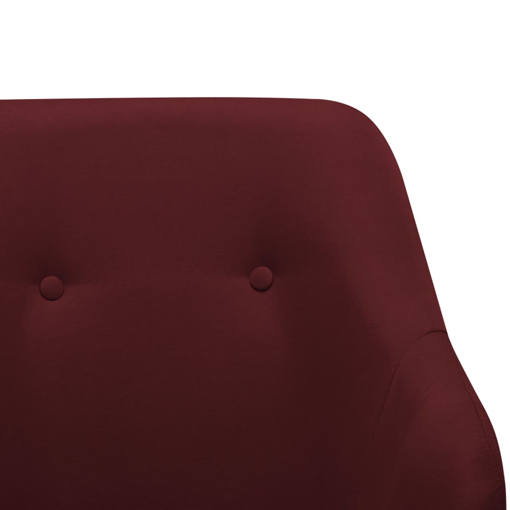 Chaise à bascule Rouge bordeaux Tissu - XIOS
