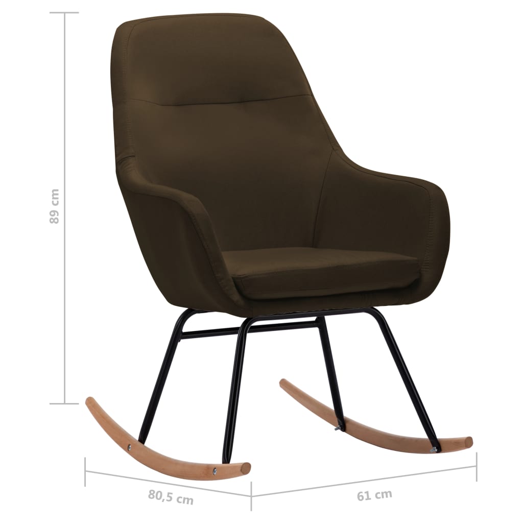 Chaise à bascule Marron Tissu - XIOS