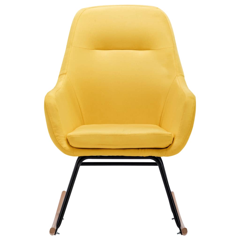 Chaise à bascule Jaune moutarde Tissu - XIOS